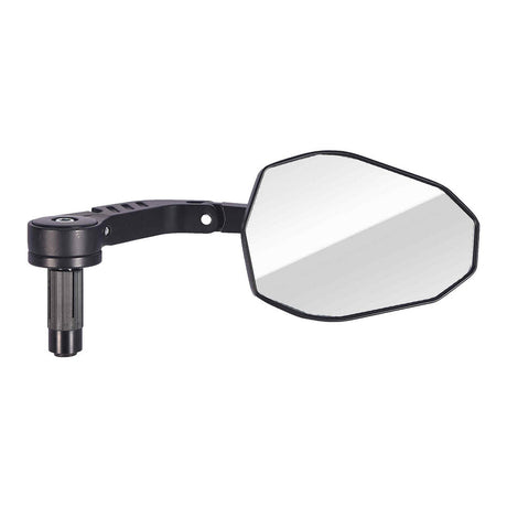 LGP pentagon bar end mirrors installed on motorcycle handlebar