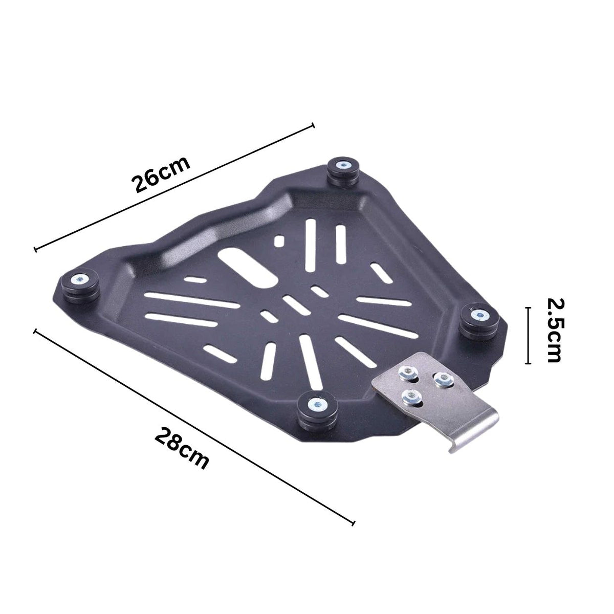 LGP Universal 45L Top Box Carrier Plate Black Metal