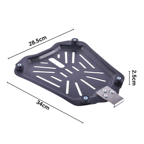 LGP Universal 55L Top Box Carrier Plate Black Metal