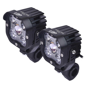 LGP DK50 110W high power dual color yellow white waterproof motorcycle spotlight