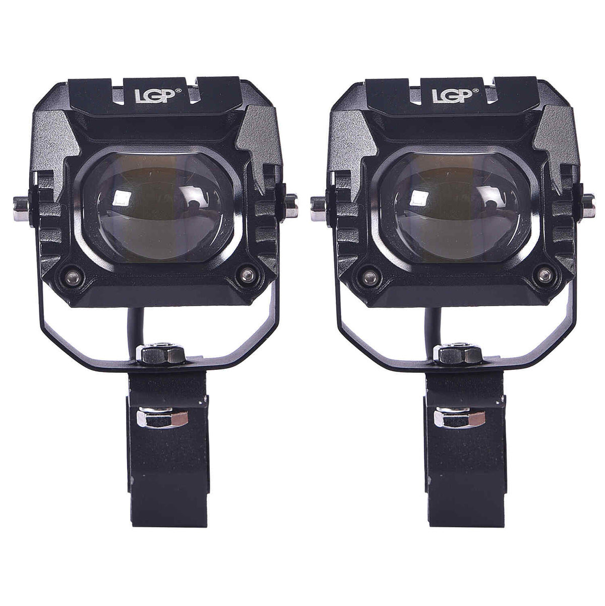 LGP DK260 60W fog lamp installed on motorcycle crash guard