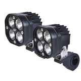 LGP DK40 LED fog lamp installed on motorcycle front guard