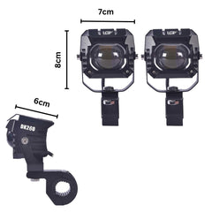 LGP DK260 60W fog lamp installed on motorcycle crash guard