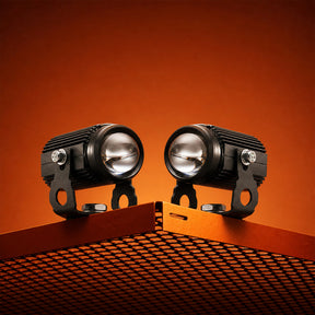 LGP Mini Drive LED fog lamp installed on motorcycle