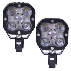LGP DK50 110W LED fog lamp installed on motorcycle crash guard