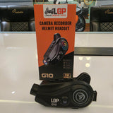 LGP G10 Bluetooth helmet headset with 2K action camera mounted on helmet