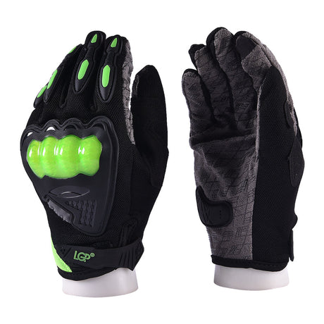 LGP Riding Gloves 035 black full finger biker gloves
