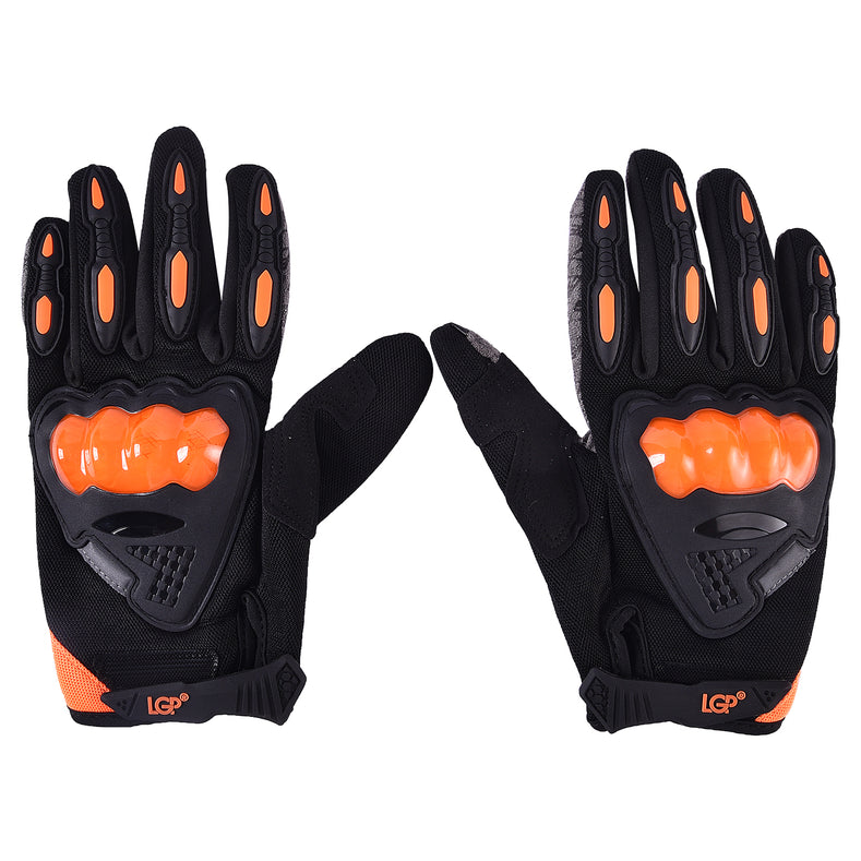 LGP Riding Gloves 035 black full finger biker gloves