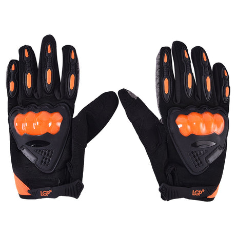 LGP Riding Gloves 035 black full finger biker gloves