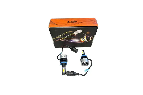 LGP H11 Hi/Lo 9000LM 6500K 72 W LED Automotive Headlight Bulbs Auto Conversion Driving Lamp (Cool White light) (H4) for all cars