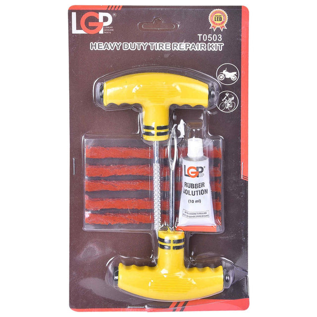 LGP T0503 tubeless tyre puncture repair kit with T-handle tools
