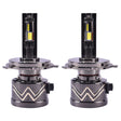 H4 LED Headlight Bulb 200W 20000LM installed in car headlamp