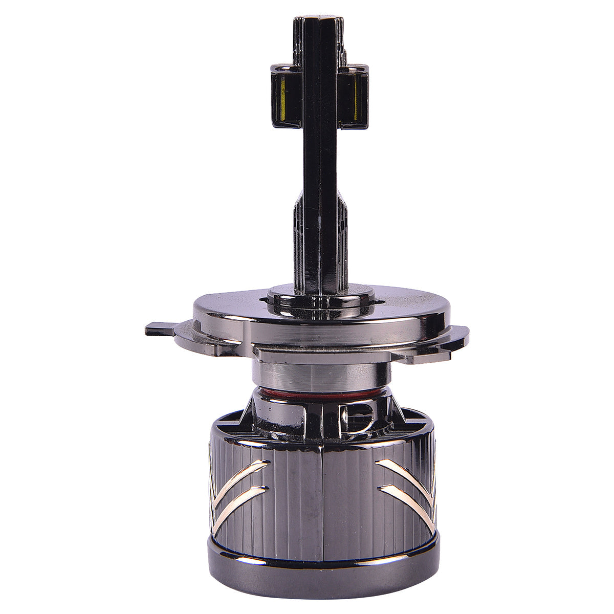 H4 LED Headlight Bulb 200W 20000LM installed in car headlamp