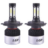 LGP H4 LED Headlight Bulb 72W 9000LM installed in car