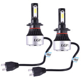 LGP H7 LED Headlight Bulb 72W 9000LM installed in car