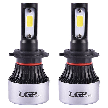 LGP H7 LED Headlight Bulb 72W 9000LM installed in car