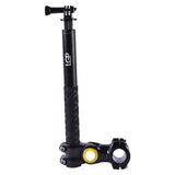 Brand LGP invisible camera stick with extension pole mounted on bike handlebar for action camera recording
