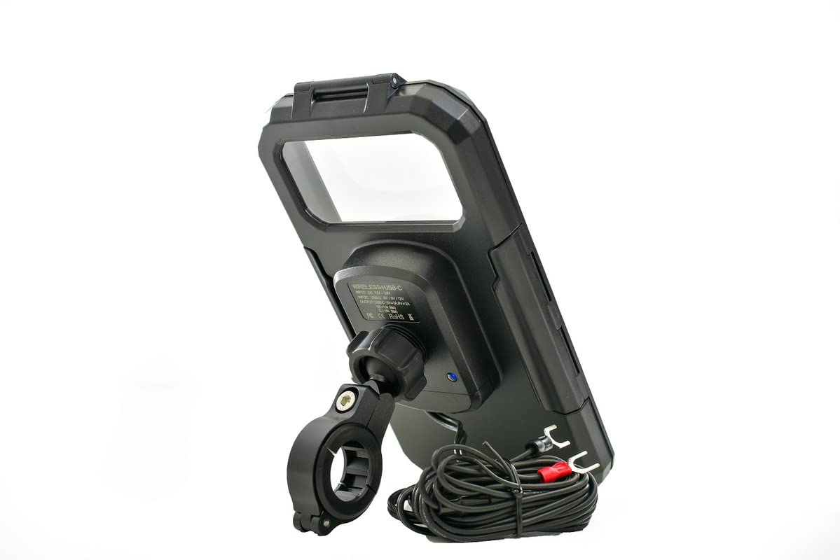 LGP MB11H Waterproof Bike/Motorcycle Mobile Phone Holder with 15W Fast Wireless & USB-C Charging – Handlebar Mount