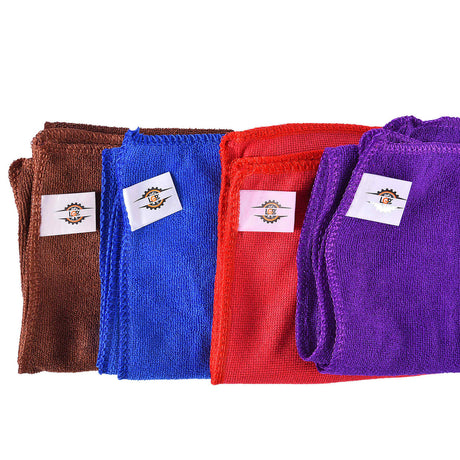 LGP microfiber cloth 220GSM ultra soft cleaning towel for car bike and home cleaning multi color variant