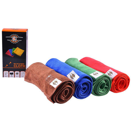 LGP premium microfiber cloth 400GSM ultra thick cleaning towel multi color brown red blue green for car bike and home cleaning