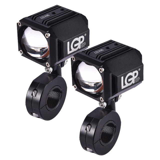 LGP MK07 80W dual color yellow white waterproof motorcycle spotlight fog lamp