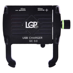LGP Mobile Holder M6S bike and motorcycle phone holder with USB charger


