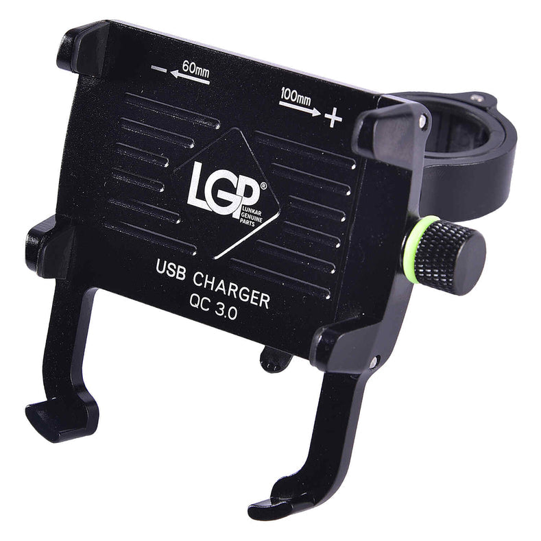 LGP Mobile Holder M6S bike and motorcycle phone holder with USB charger


