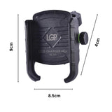 LGP Mobile Holder M8 bike and motorcycle phone mount with USB charger

