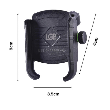 LGP Mobile Holder M8 bike and motorcycle phone mount with USB charger

