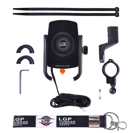 LGP Mobile Holder M9S 15W wireless charger bike and motorcycle phone holder

