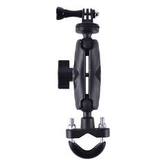 LGP aluminum motorcycle camera mount installed on handlebar