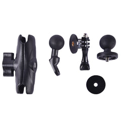 LGP aluminum motorcycle camera mount installed on handlebar