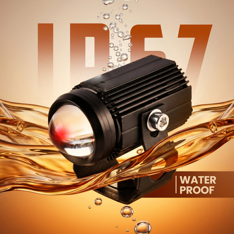 LGP mini red devil eye LED fog light for bike pair waterproof 3 mode auxiliary driving light for motorcycles