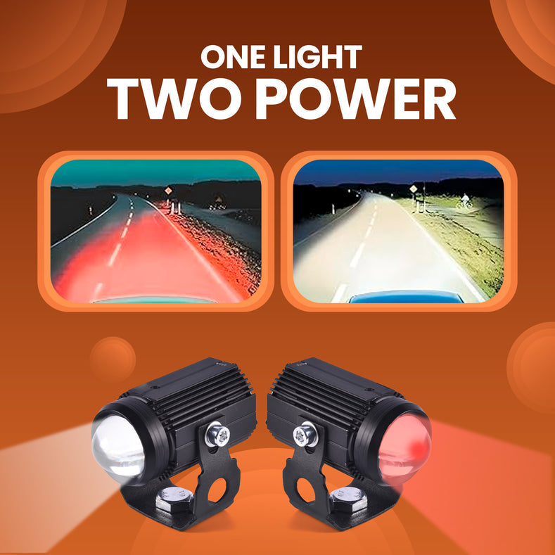 LGP mini red devil eye LED fog light for bike pair waterproof 3 mode auxiliary driving light for motorcycles