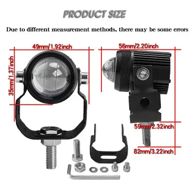 LGP Mini Driving Fog Lights 40W Dual Colour Auxiliary Light for Motorcycles Cars and Jeeps