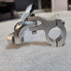 LGP Onyx white motorcycle hand guards with aluminium mounts installed on handlebars