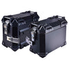 LGP 25L aluminium motorcycle pannier box black plane mounted on touring bike
