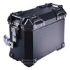 LGP 25L aluminium motorcycle pannier box black plane mounted on touring bike