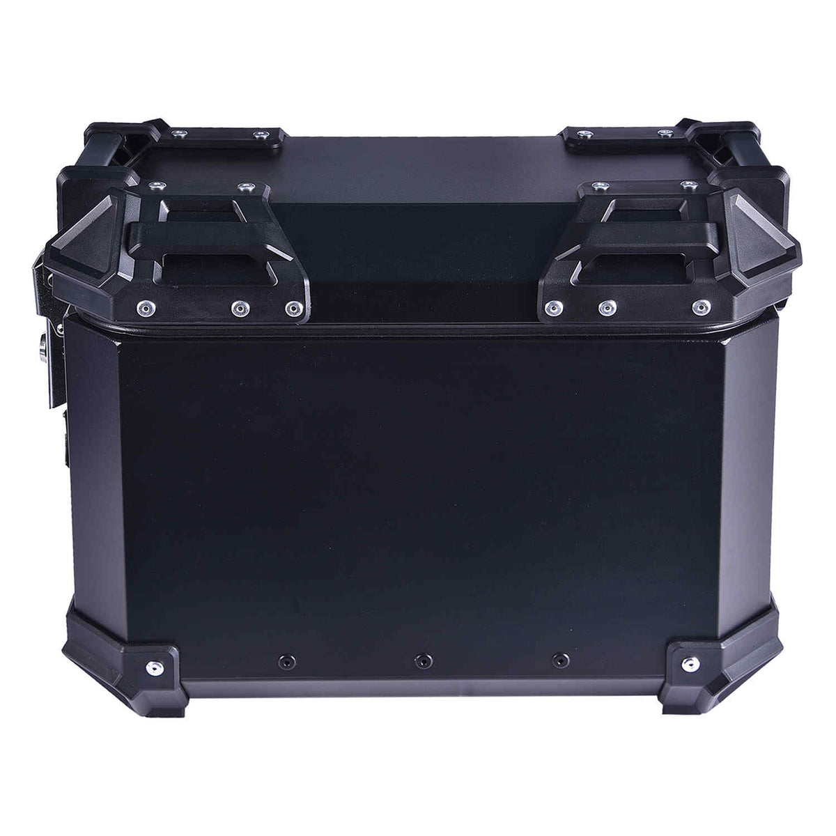 LGP 25L aluminium motorcycle pannier box black plane mounted on touring bike