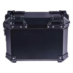 LGP 25L aluminium motorcycle pannier box black plane mounted on touring bike