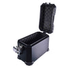 LGP 25L aluminium motorcycle pannier box black plane mounted on touring bike