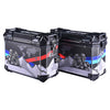 LGP 38L GS sticker aluminium motorcycle pannier box set mounted on adventure bike