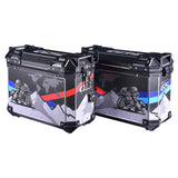LGP 38L GS sticker aluminium motorcycle pannier box set mounted on adventure bike