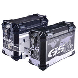 LGP 38L GS sticker aluminium motorcycle pannier box set mounted on adventure bike