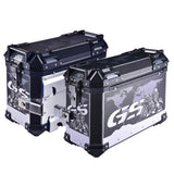 LGP 38L GS sticker aluminium motorcycle pannier box set mounted on adventure bike