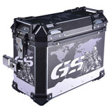 LGP 38L GS sticker aluminium motorcycle pannier box set mounted on adventure bike