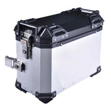 LGP 38L aluminium motorcycle pannier box set black mounted on adventure bike