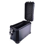 LGP 38L aluminium motorcycle pannier box set black mounted on adventure bike