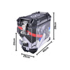 LGP 38L silencer cut aluminium motorcycle pannier box mounted on adventure bike