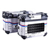 LGP 38L white map line motorcycle pannier box for pet mounted on touring bike